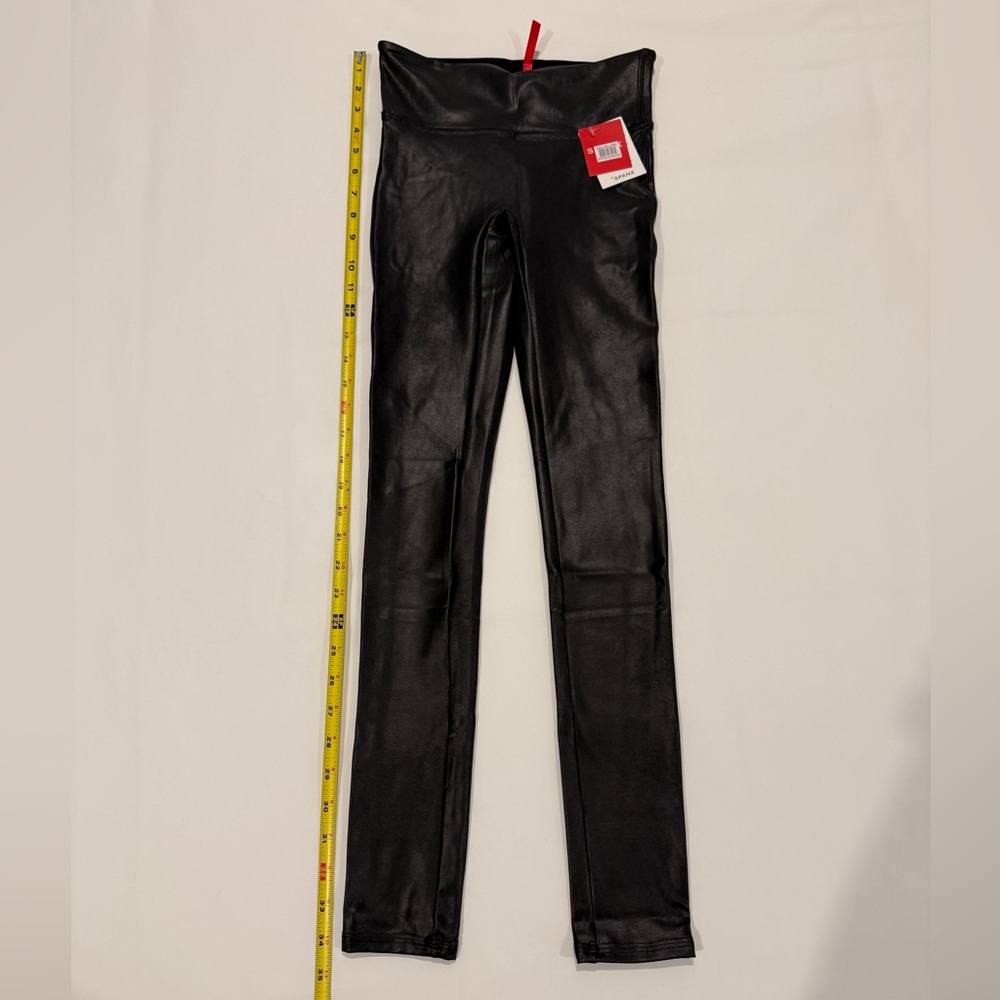 SPANX Shiny Black Faux Leather Pants